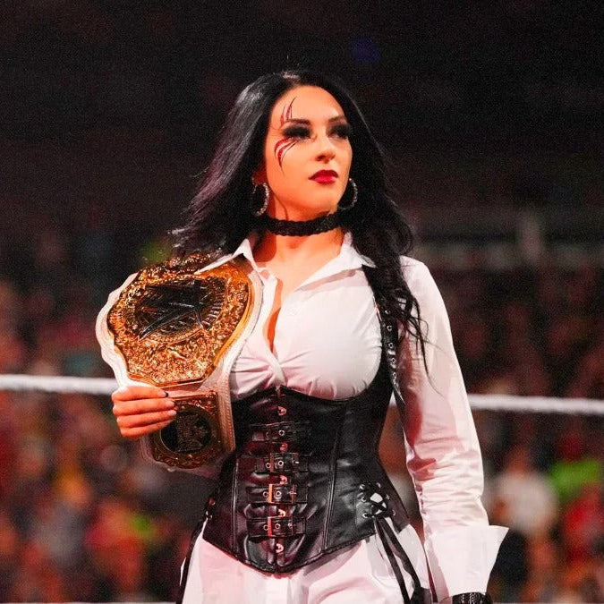 Polera Stephanie Vaquer Campeona WWE traje azul