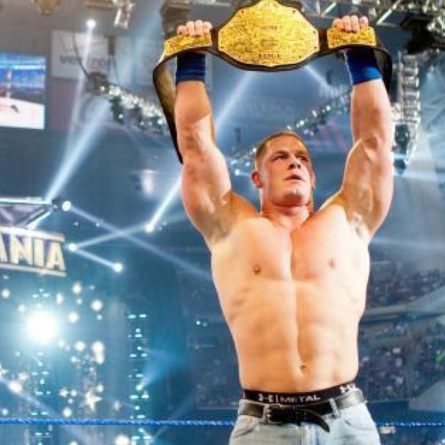 Polera John Cena Never Give Up 25 años azul - Poleras316