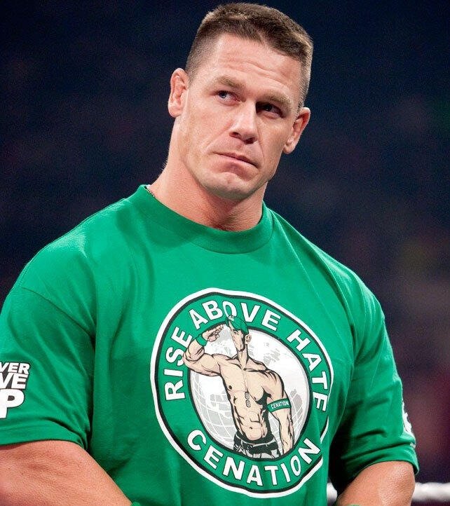 Polera John Cena RISE ABOVE HATE CENATION verde - Poleras316