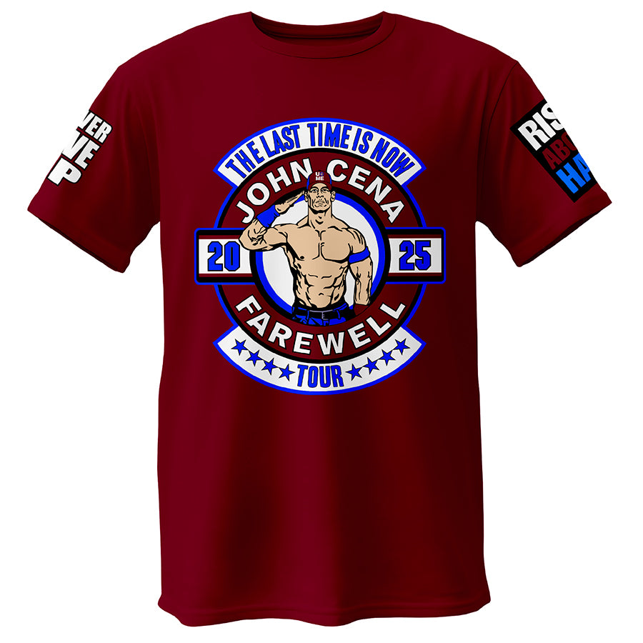 Polera WWE John Cena Farewell Tour Burdeo