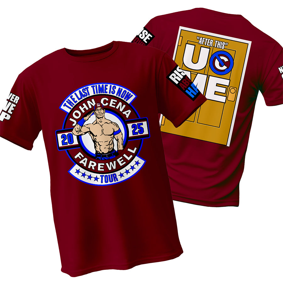 Polera WWE John Cena Farewell Tour Burdeo