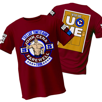 Polera WWE John Cena Farewell Tour Burdeo