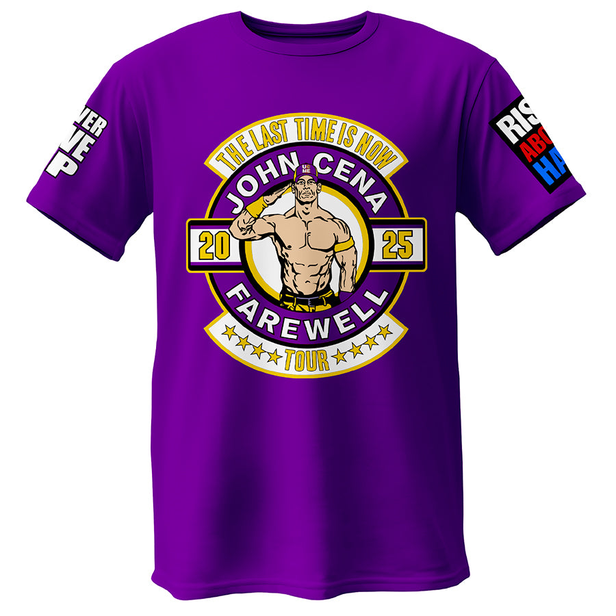 Polera WWE John Cena Farewell Tour Morada