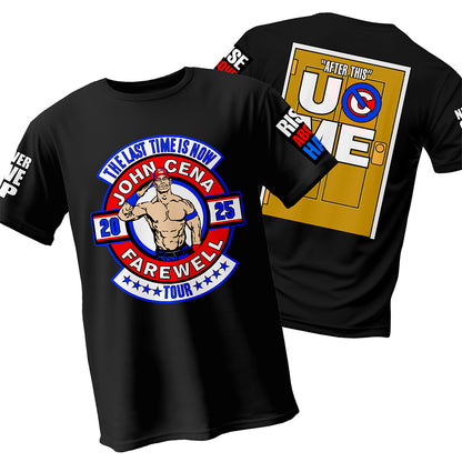 Polera WWE John Cena Farewell Tour Negra todos los estampados
