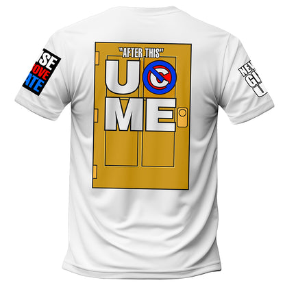 Polera WWE John Cena Farewell Tour Blanca todos los estampados