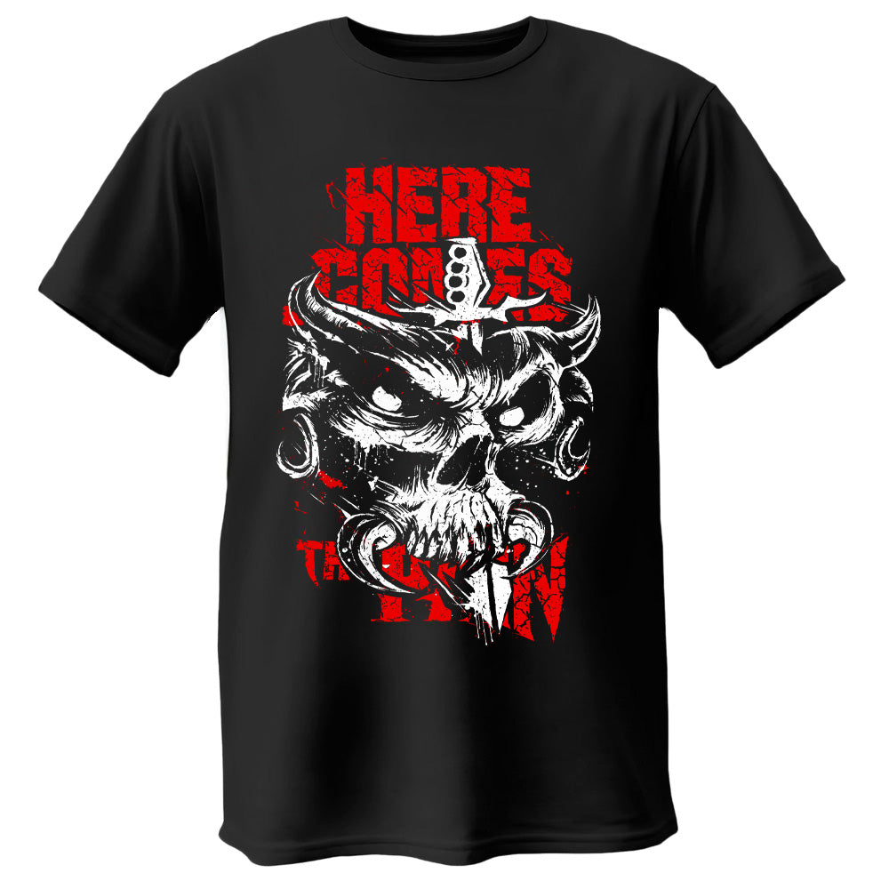 Polera Brock Lesnar Here Comes The Pain letras rojas