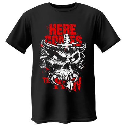 Polera Brock Lesnar Here Comes The Pain letras rojas