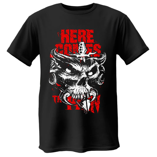 Polera Brock Lesnar Here Comes The Pain letras rojas