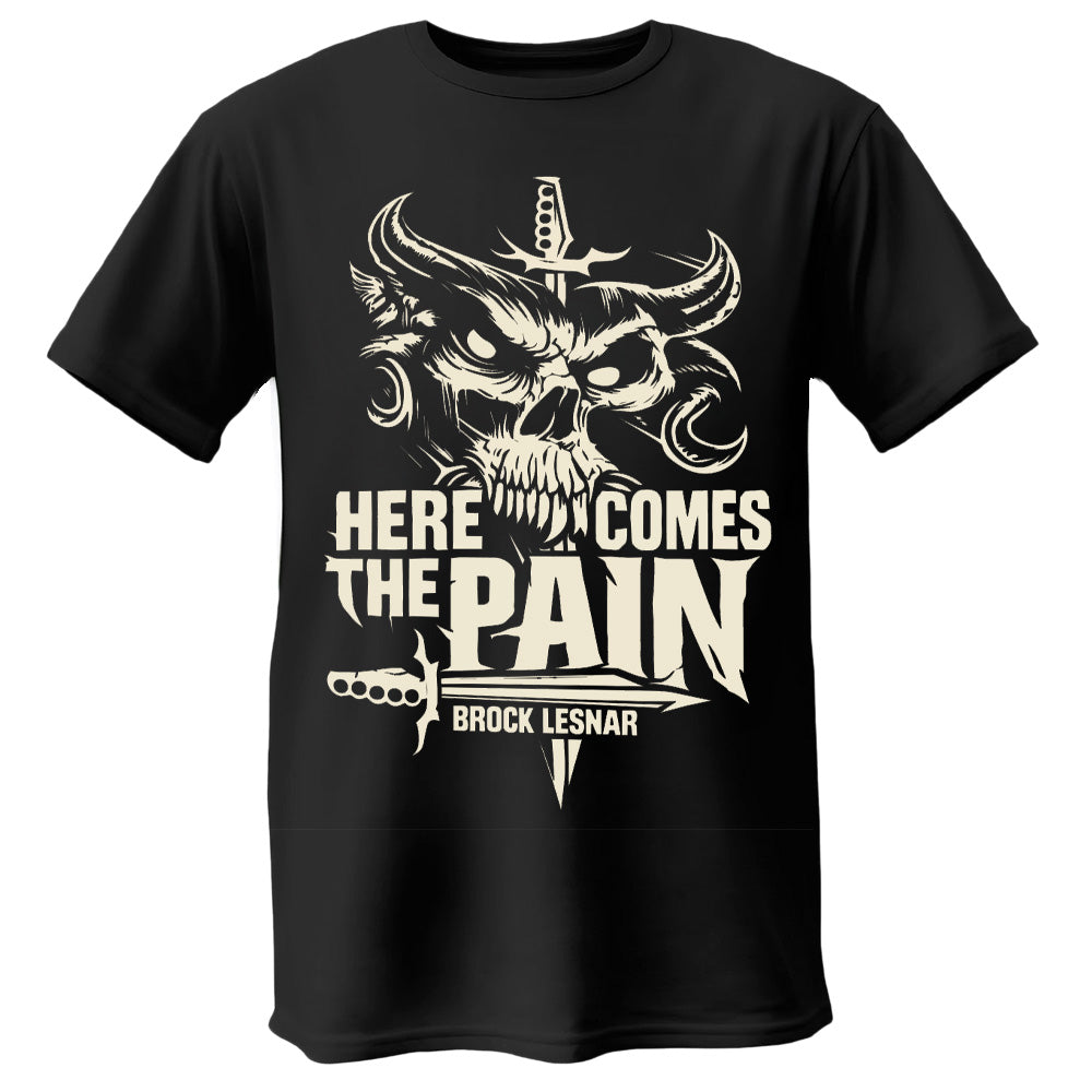 Polera Brock Lesnar Here Comes The Pain Skull