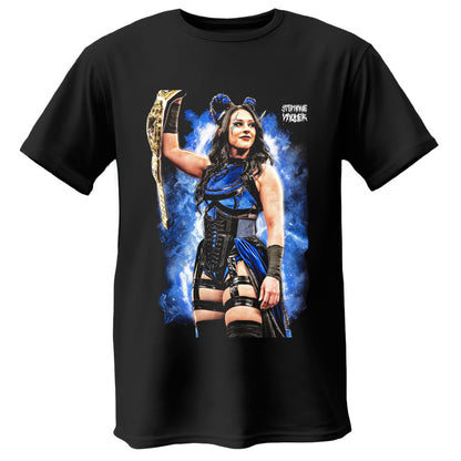 Polera Stephanie Vaquer Campeona WWE traje azul