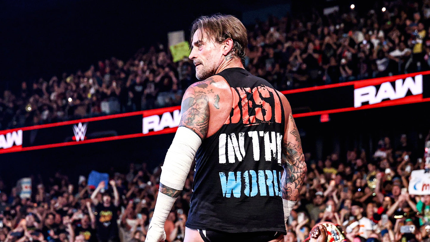 Polera CM Punk Chicago Made Rojo, Blanco y Azul NUEVA REGRESO 2026