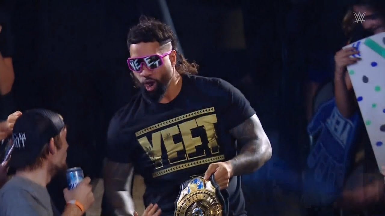 Polera Jey Uso "YEET" CHAMPION Negra - Poleras316