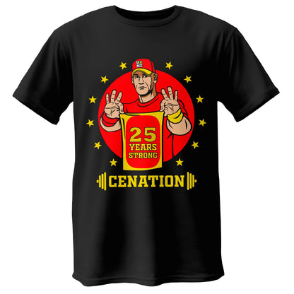 Polera John Cena Cenation 25 años Negra - Poleras316