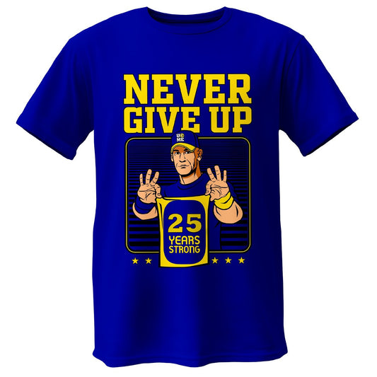 Polera John Cena Never Give Up 25 años azul - Poleras316