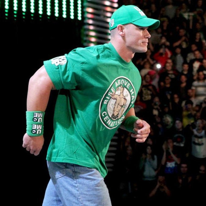 Polera John Cena RISE ABOVE HATE CENATION verde - Poleras316