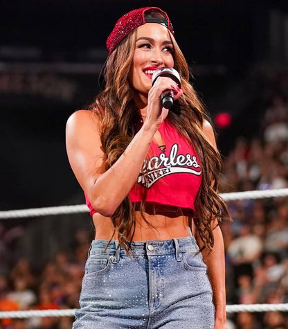 Polera roja WWE Nikki Bella "Fearless"